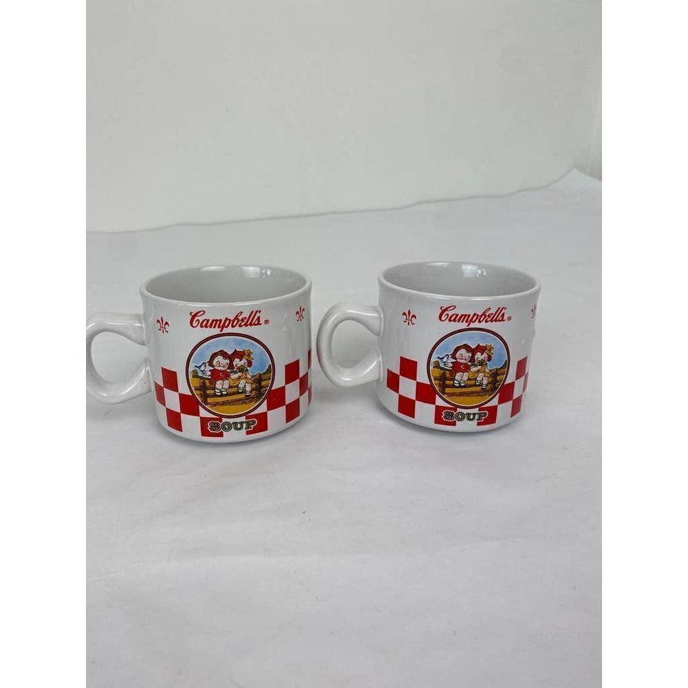 Set of 2 Vintage Campbell's Soup Mugs 2000 Houston Harvest Gift - Picture 7 of 8